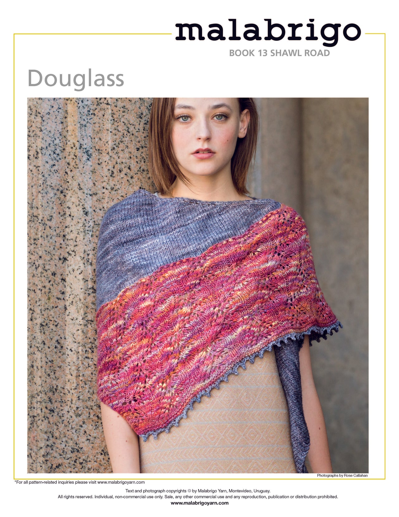 Douglass Shawl in Malabrigo Rastita - PDF