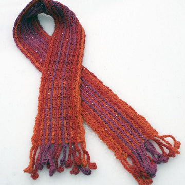 Bobble-Fringe Scarf