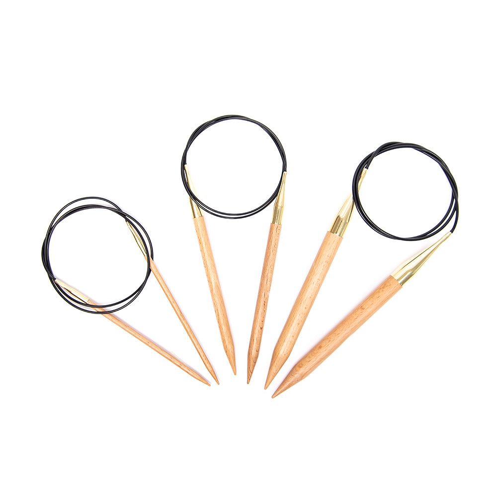 KnitPro Basix Beech Fixed Circular Needles 47"