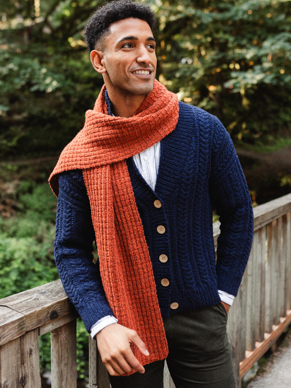 North End Scarf in Berroco Remix Wool Knitting Pattern