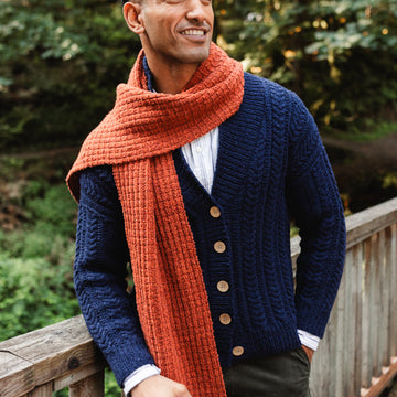 North End Scarf in Berroco Remix Wool Knitting Pattern
