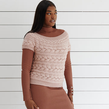Debbie Bliss Sideways Cable Top Knitting Pattern