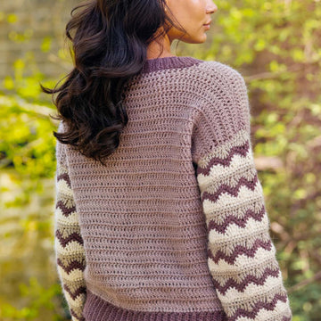 Una Zig Zag Sleeve Jumper Crochet Pattern