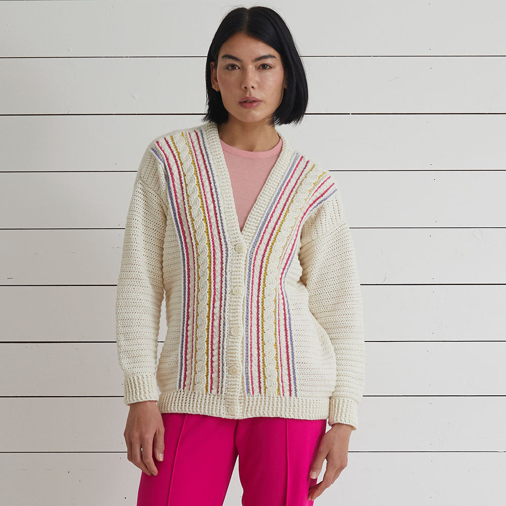 Debbie Bliss Iryna Cable Sweater Crochet Pattern