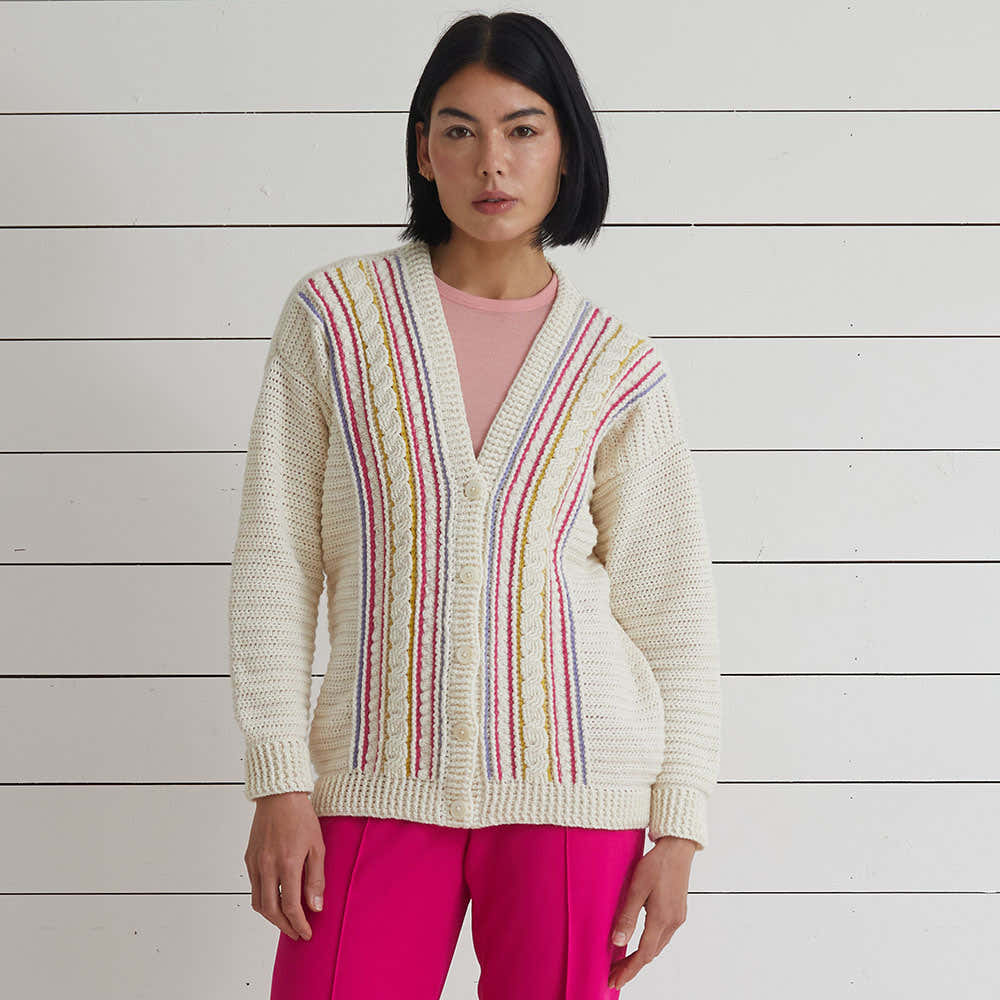 Debbie Bliss Iryna Cable Sweater Crochet Pattern