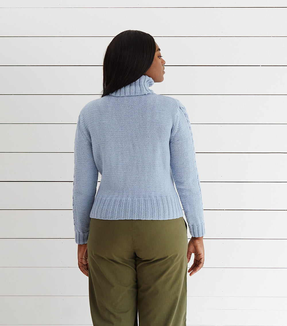 Debbie Bliss Cropped Cable Sweater Knitting Pattern
