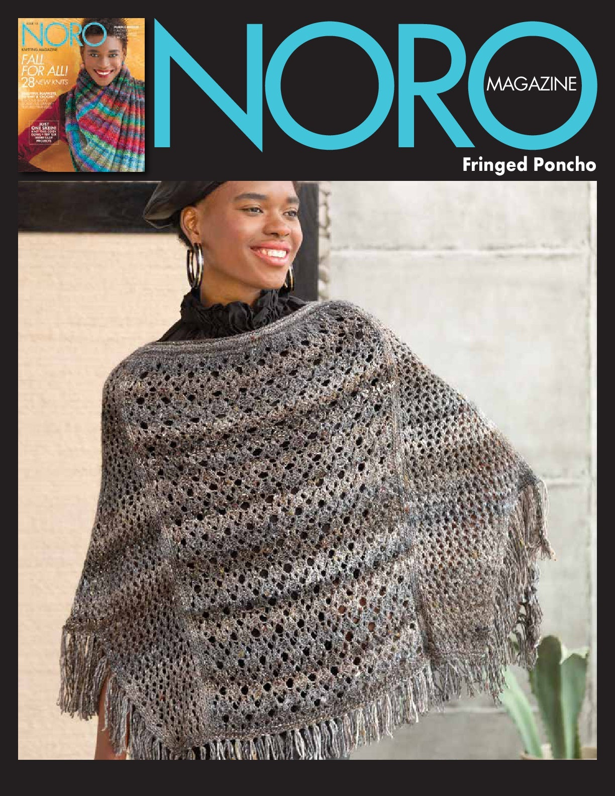 Fringed Poncho Cape Knitting Pattern