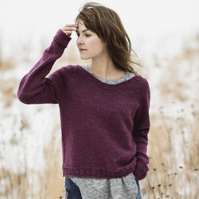 Blue Sky Fibers Cromwell Pullover Jumper Knitting Pattern
