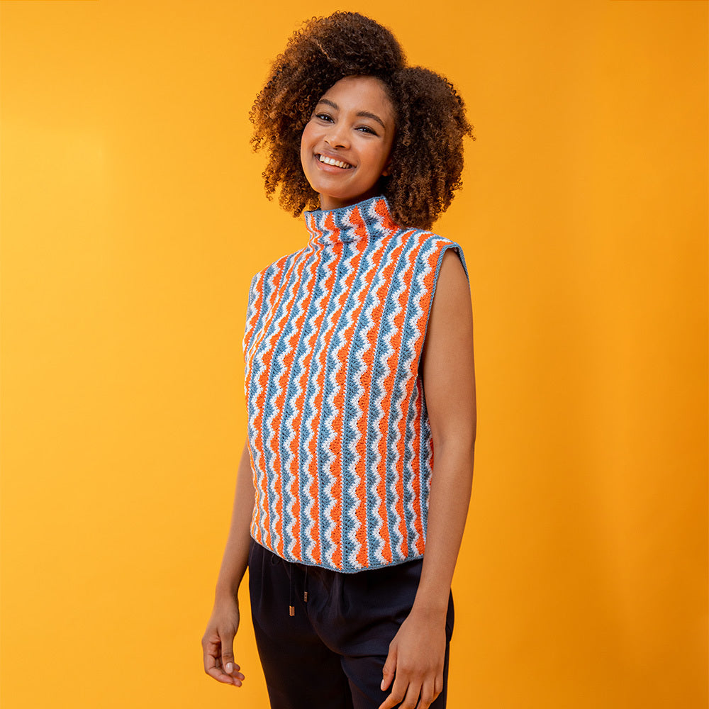 Paintbox Yarns Wavy Slipover Crochet Pattern
