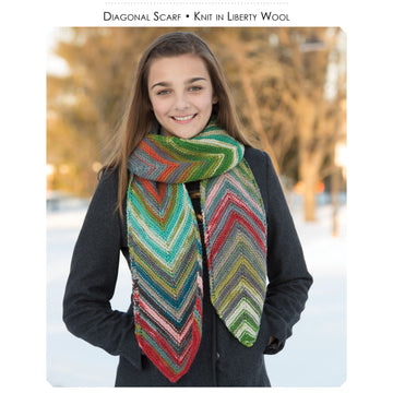 Classic Elite Yarns Diagonal Scarf Knitting Pattern