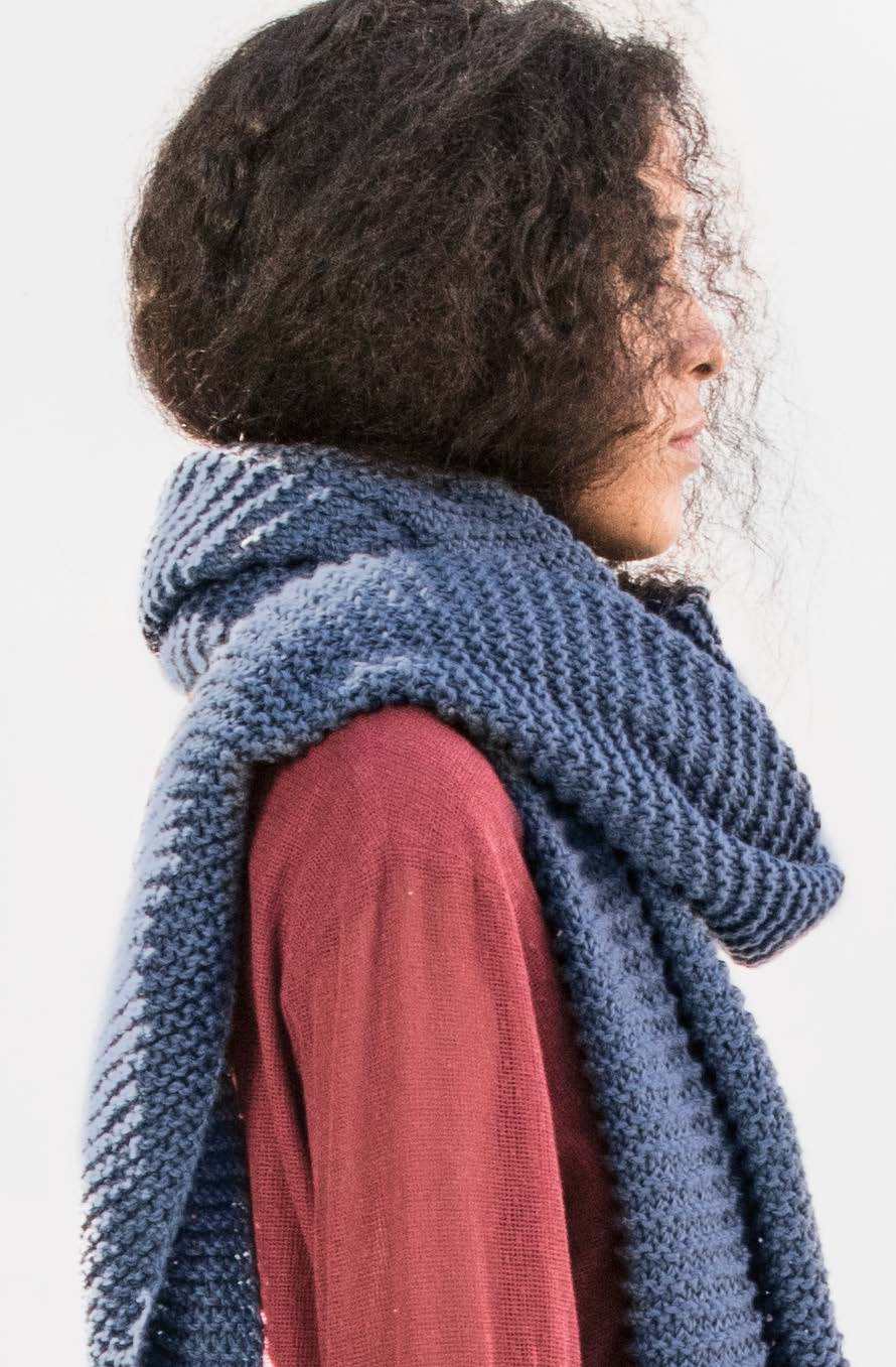 Blue Sky Fibers Waverly Wrap Scarf Knitting Pattern