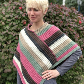 Plymouth Yarn Ladies Poncho Cape Knitting Pattern