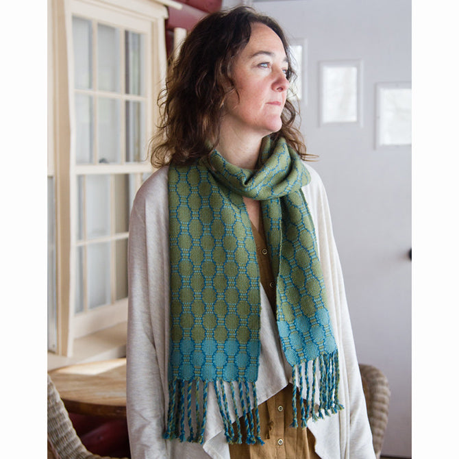 Valley Yarns #109 Olive Ovals Scarf