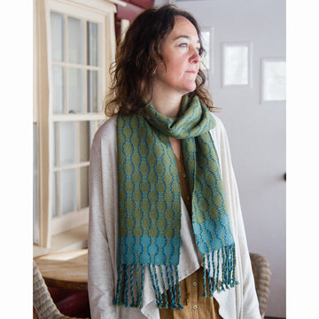 Valley Yarns #109 Olive Ovals Scarf
