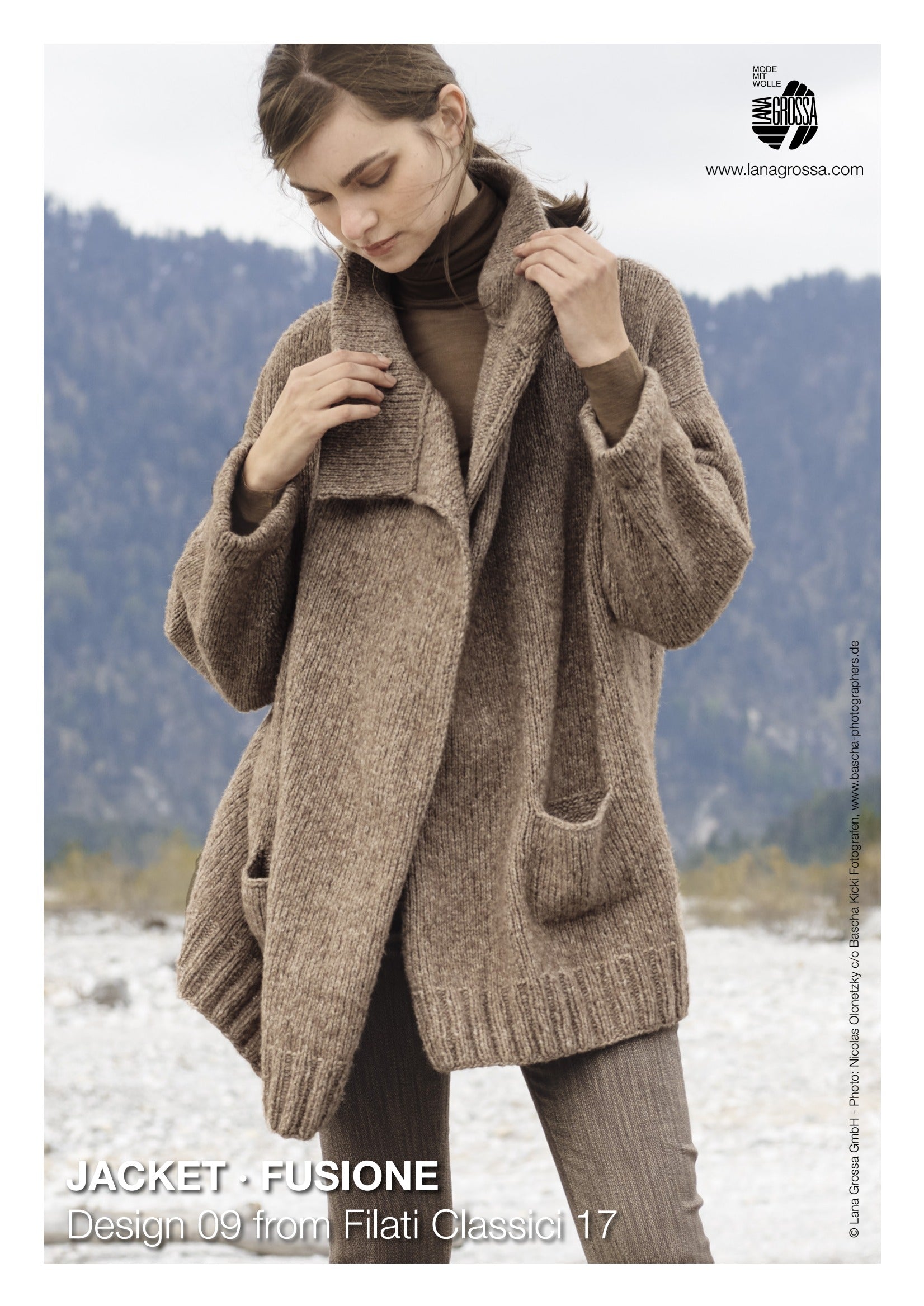 Lana Grossa 09 Jacket Coat Knitting Pattern
