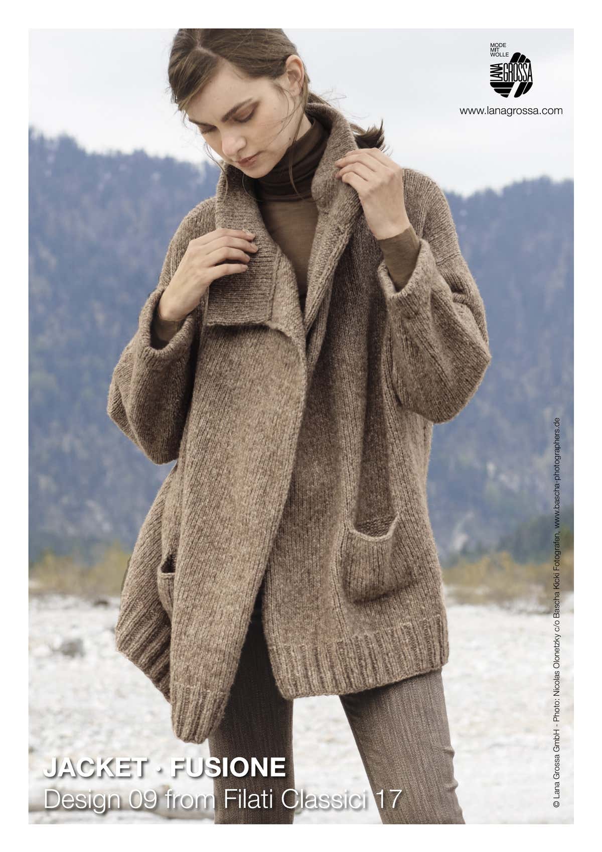 Lana Grossa 09 Jacket Coat Knitting Pattern