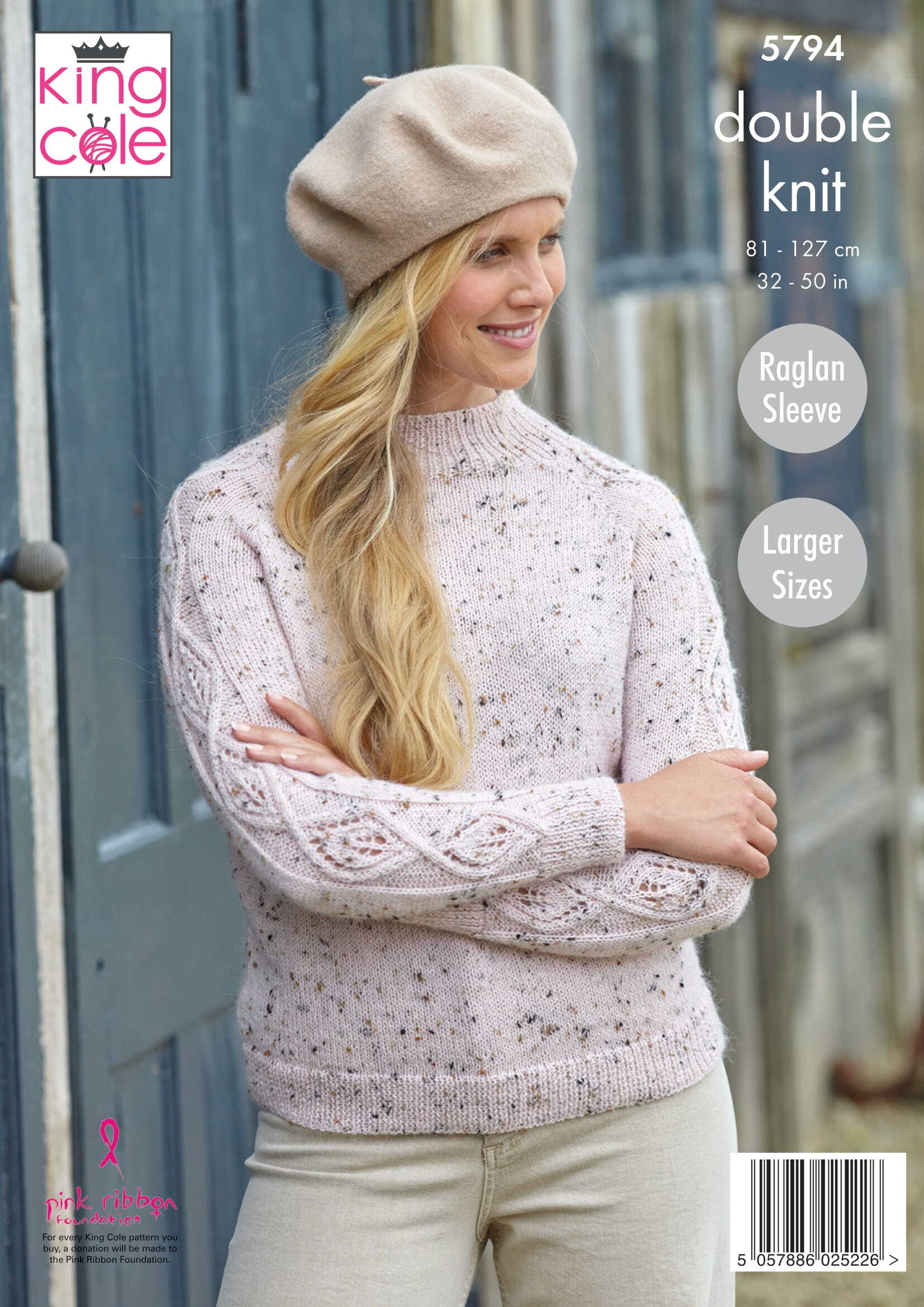 Ladies Round & Stand Up Neck Sweaters in King Cole Homespun DK