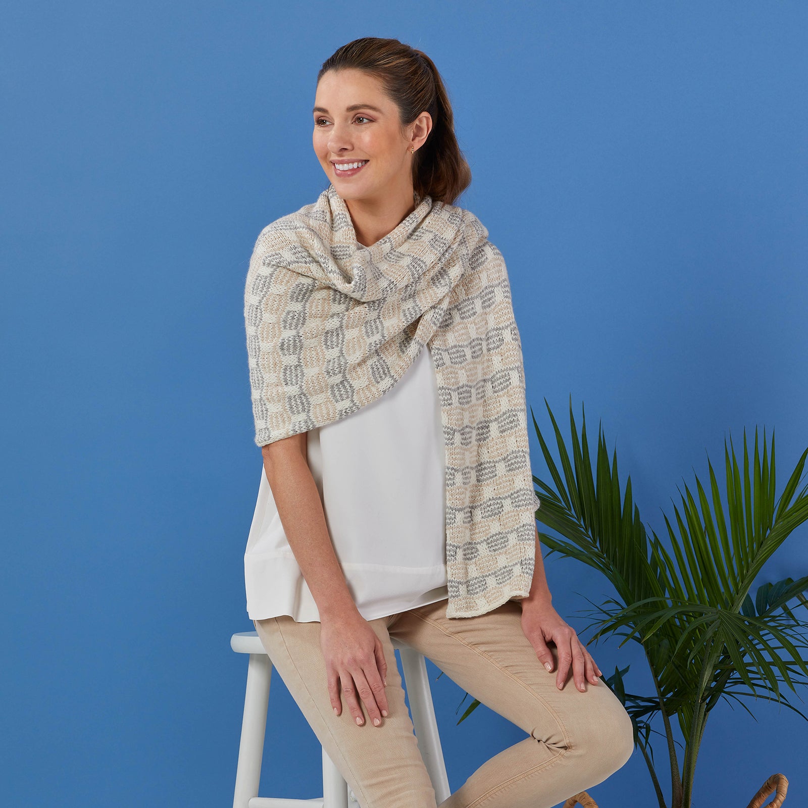 Valley Yarns Anna Maria Island Wrap Knitting Pattern