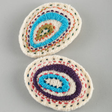Embroidered Sachets Accessory Knitting Pattern