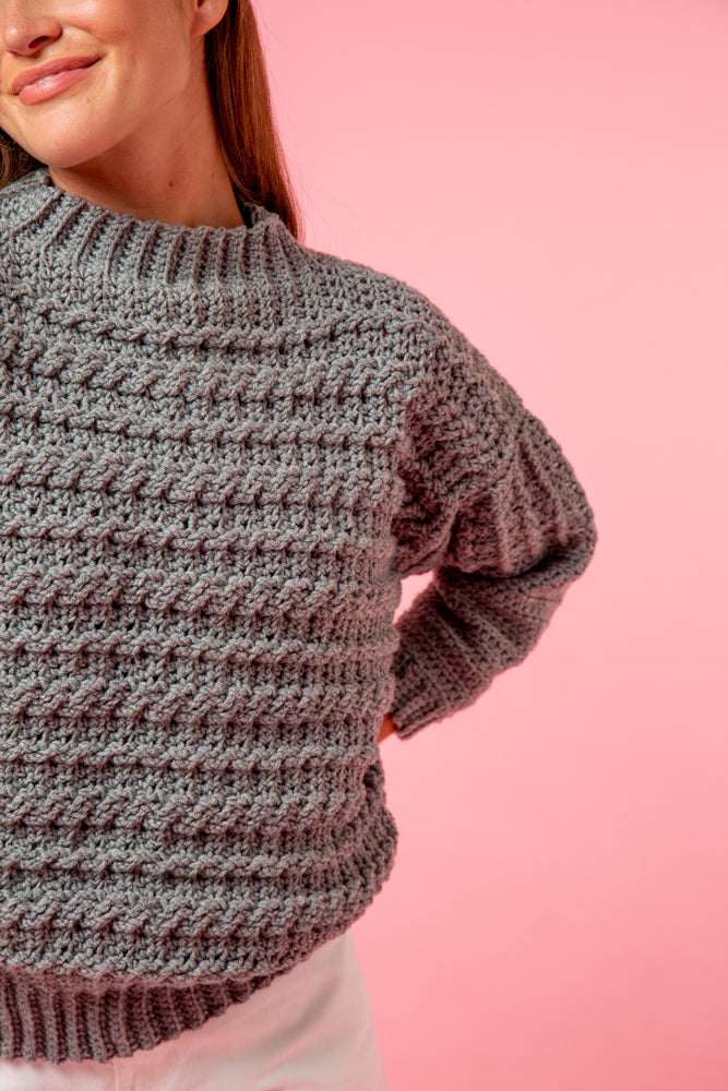 Paintbox Yarns Cinnamon Swirl Sweater Crochet Pattern