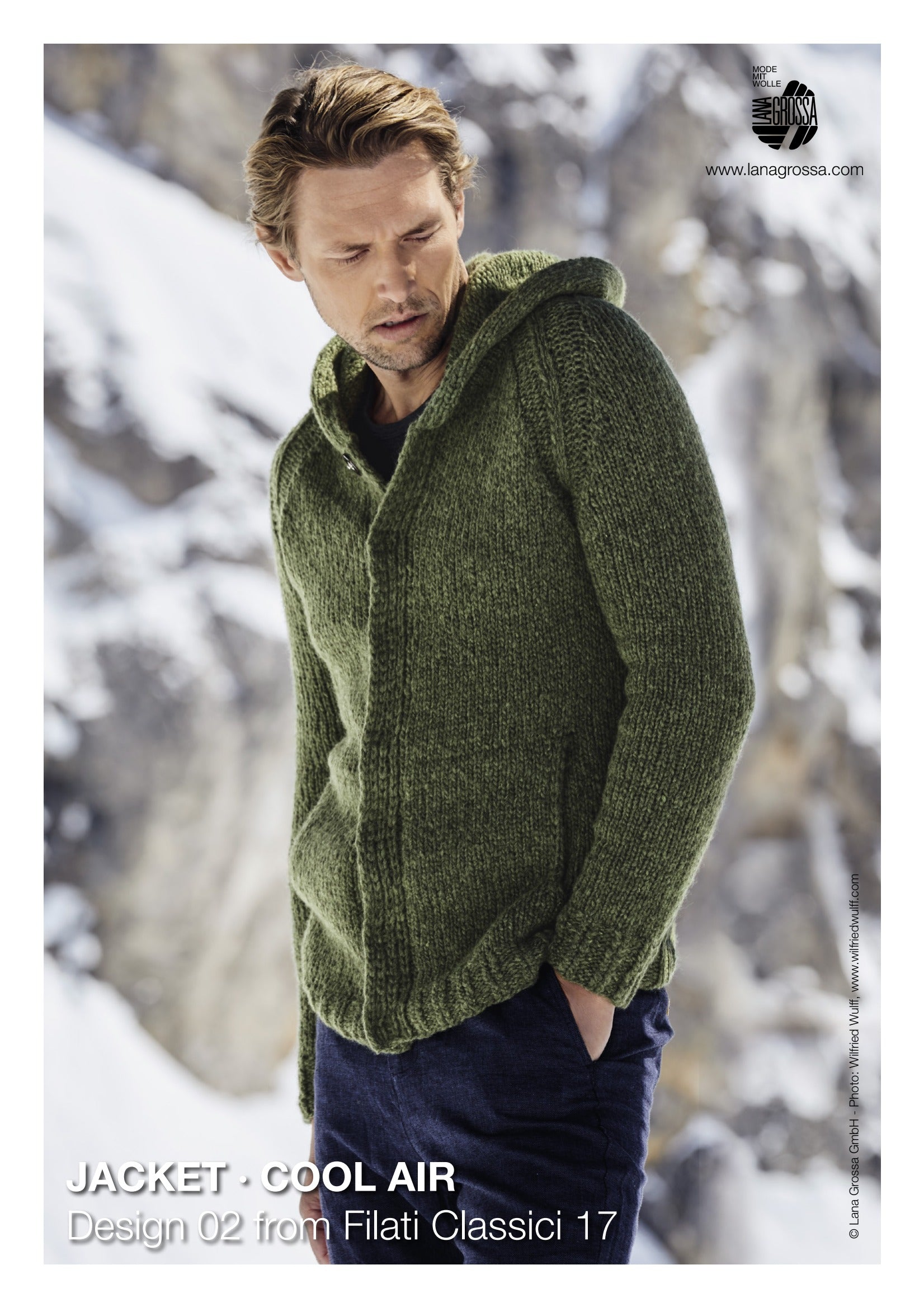 Lana Grossa M Jacket Cardigan Knitting Pattern