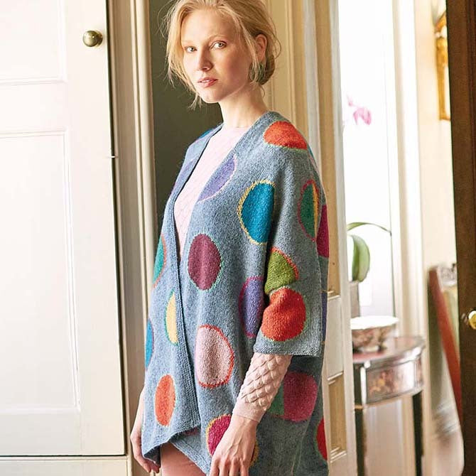 Rowan Halo Spots Cardigan Knitting Pattern