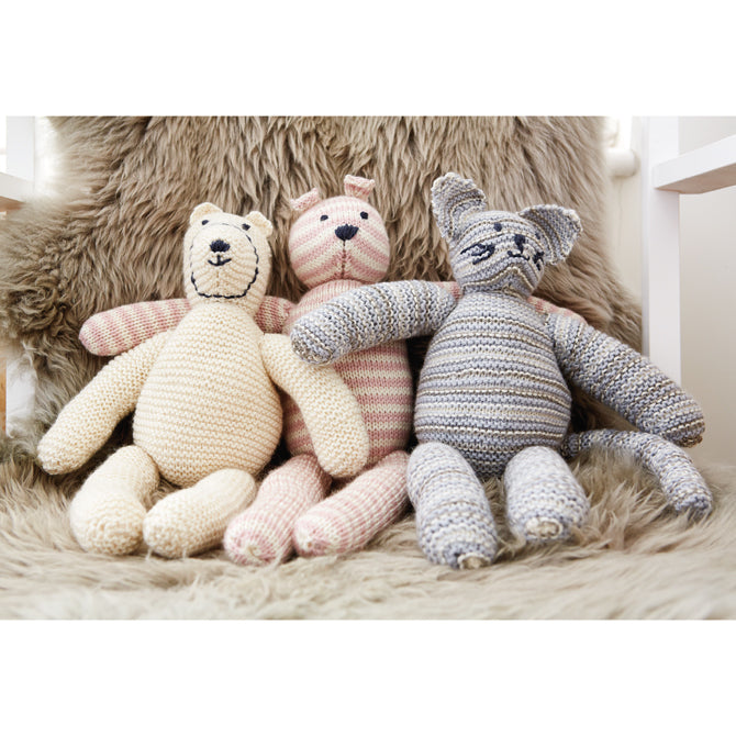 Rowan Mungo, Archie & Stella Toy Knitting Pattern