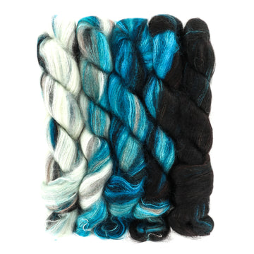 Black, Ocean Blue, Natural (727)