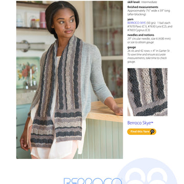 Berroco Longbourn Scarf Knitting Pattern