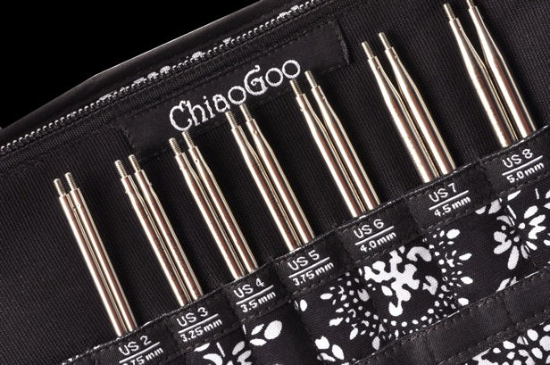 ChiaoGoo Twist 5" Tip Interchangeable Stainless Steel Knitting Needle Set - Large US 9 - US 15