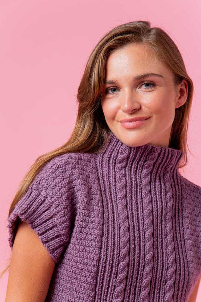 Paintbox Yarns Snug Season Sweater Vest Knitting Pattern