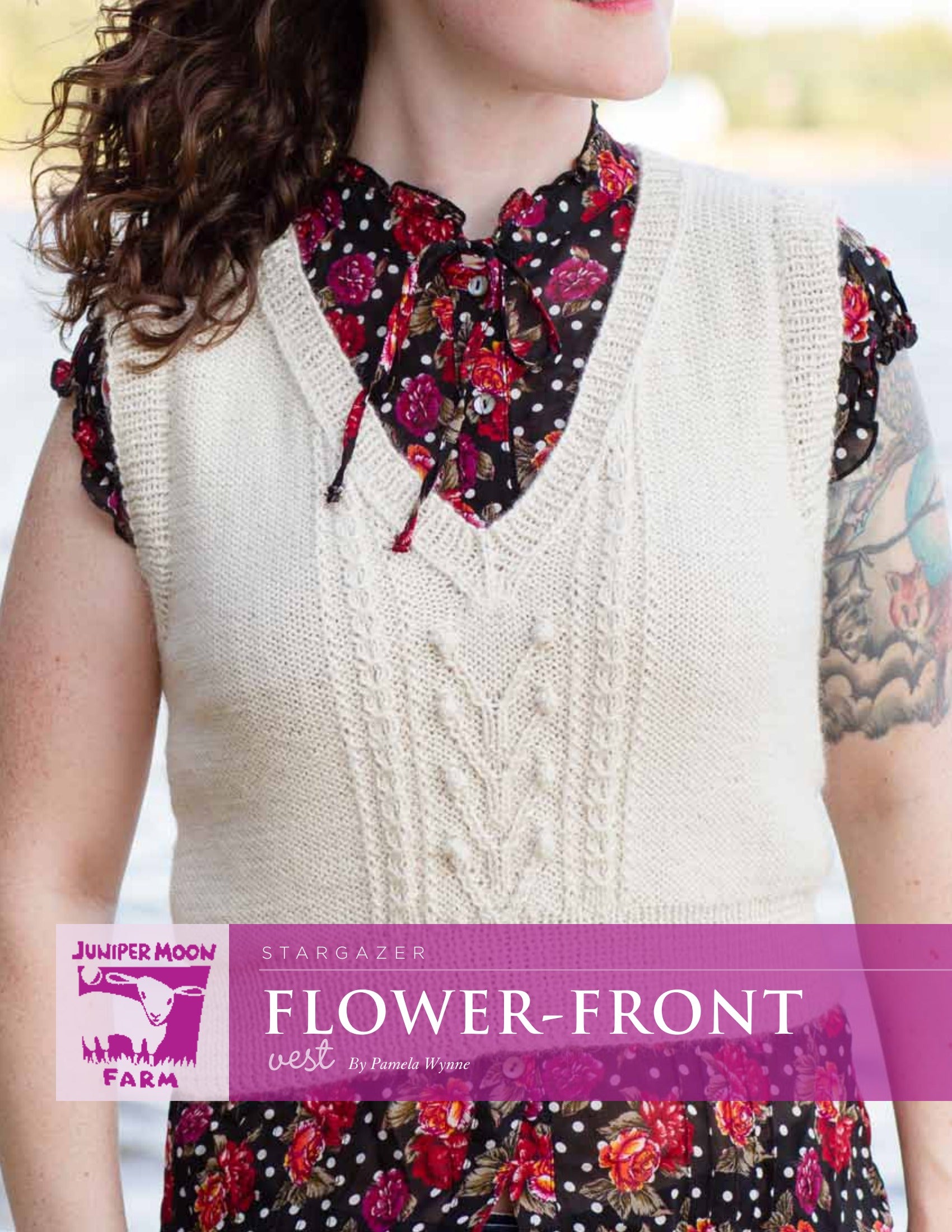 Juniper Moon Farm Flower-Front Vest Knitting Pattern