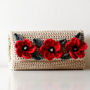 Crochet Flower 2 Pochette Bag