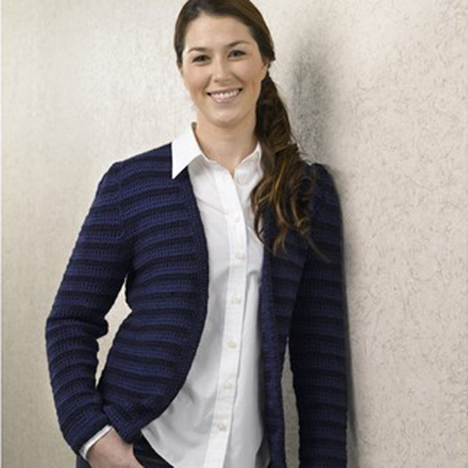 Valley Yarns Warrant Cardigan Crochet Pattern