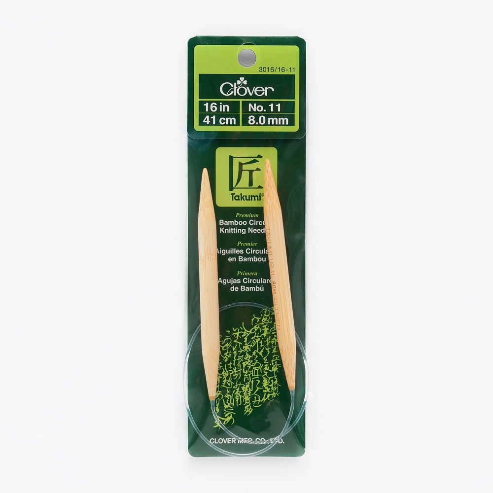 Clover 16 Inch Takumi Bamboo Circular Needles