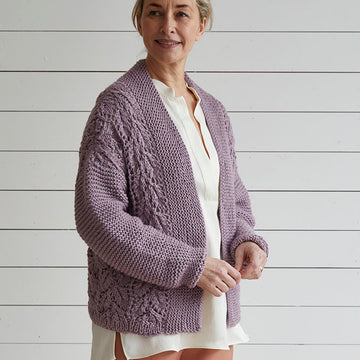 Debbie Bliss Lace & Garter Stitch Cardigan Knitting Pattern