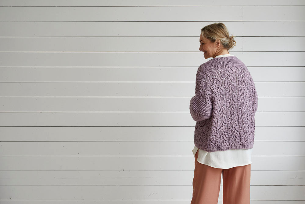 Debbie Bliss Lace & Garter Stitch Cardigan Knitting Pattern