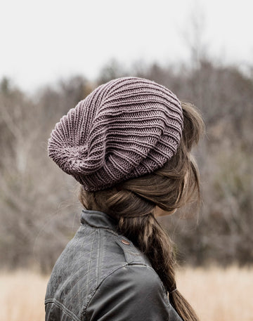 Angelia Slouch Hat Knitting Pattern