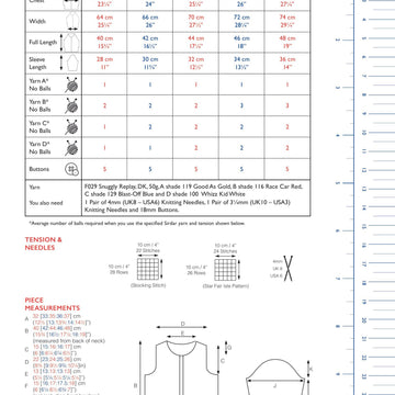 Sirdar Super Star Cardi Cardigan Knitting Pattern