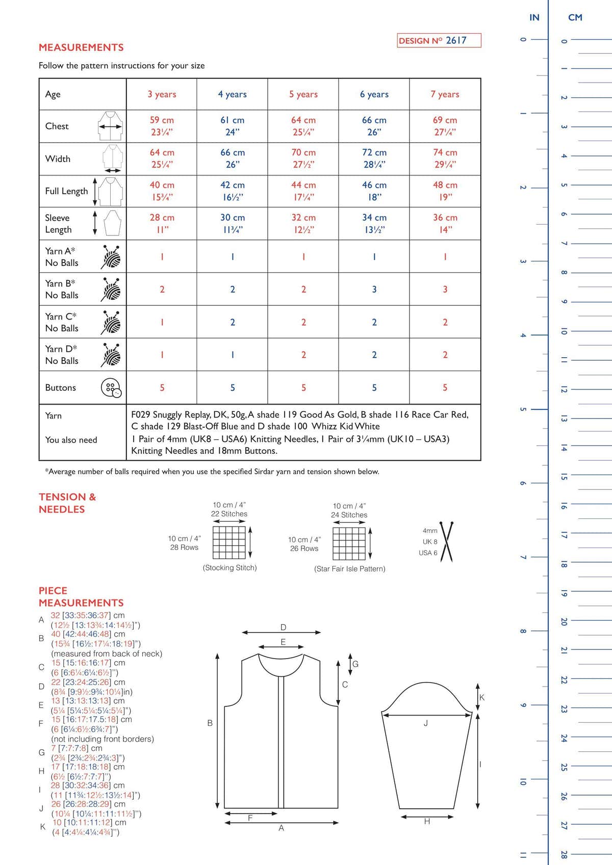 Sirdar Super Star Cardi Cardigan Knitting Pattern
