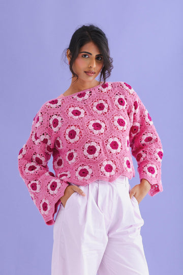 Carnation Hexagon jumper
