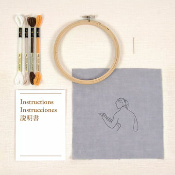 Inspired by the Turkish Bath, J.A.D Ingres, Le Louvre, Intermediate Embroidery Kit