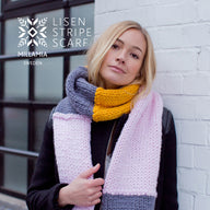 MillaMia Lisen Stripe Scarf Knitting Pattern
