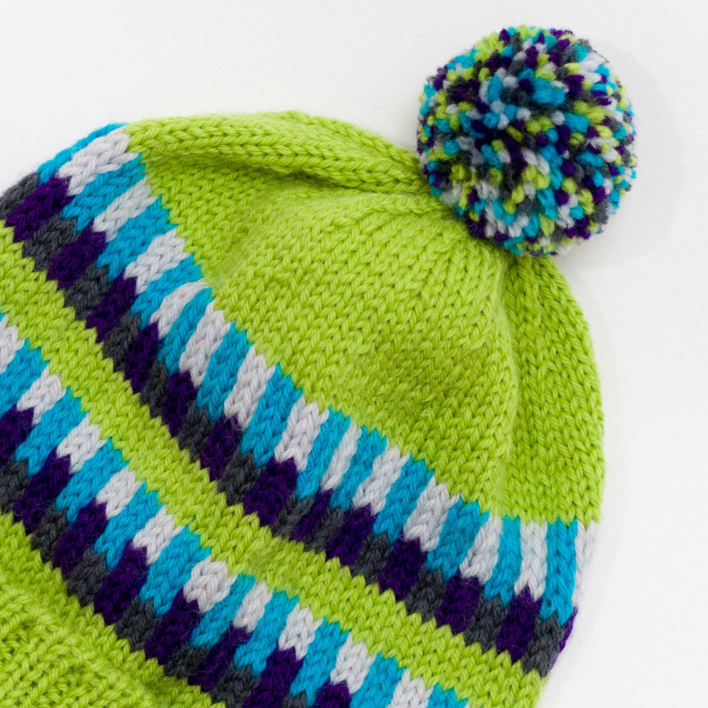 Paintbox Yarns Block Patterned Hat Knitting Pattern