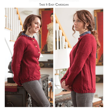 Classic Elite Yarns Take It Easy Cardigan Knitting Pattern