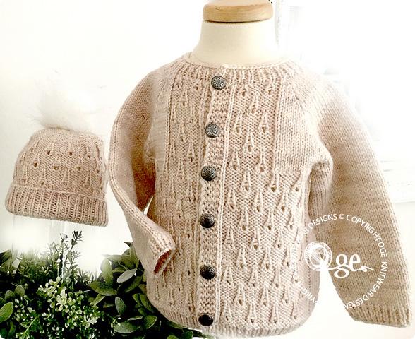 Raindrops Cardigan & Hat - P185