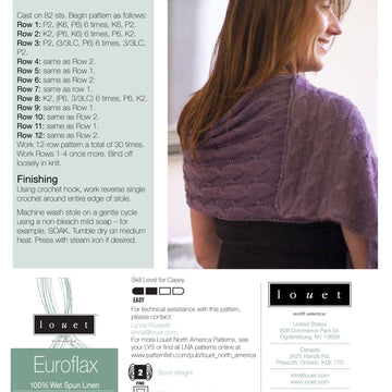 Louet Casey Wrap Crochet Pattern