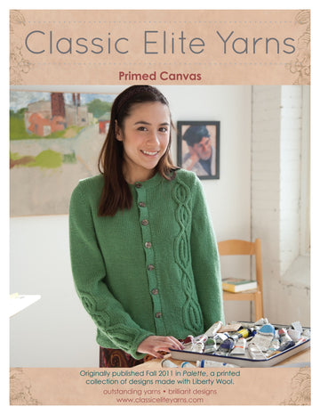 Classic Elite Yarns Primed Canvas Cardigan Knitting Pattern