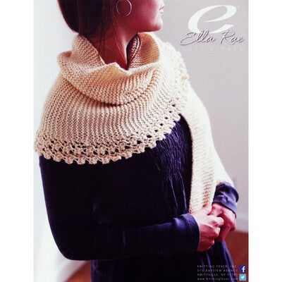 Ella Rae 11-04 Garter Stitch and Lace Wrap Knitting Pattern