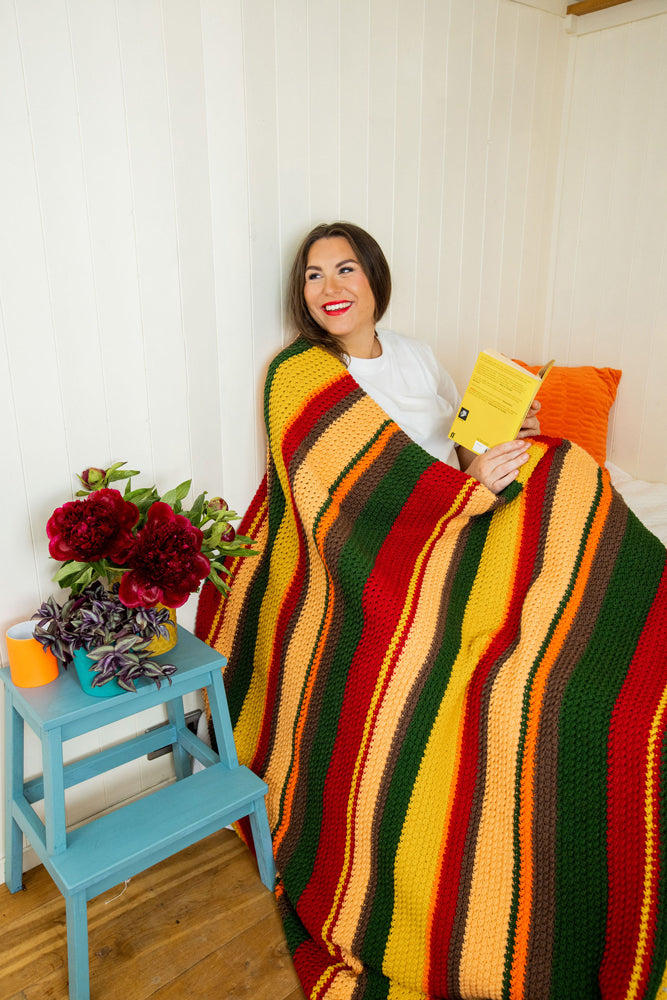 Paintbox Yarns Comfy Bobble Afghan Crochet Pattern